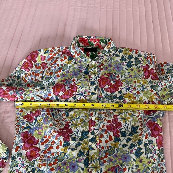 J.Crew x Liberty of London beautiful floral cotton long sleeve blouse EUC 4 - Picture 9 of 10
